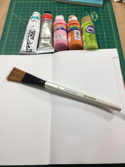 Golden Paint, Blick Paint, Craft paint and Simply Simmons brush
