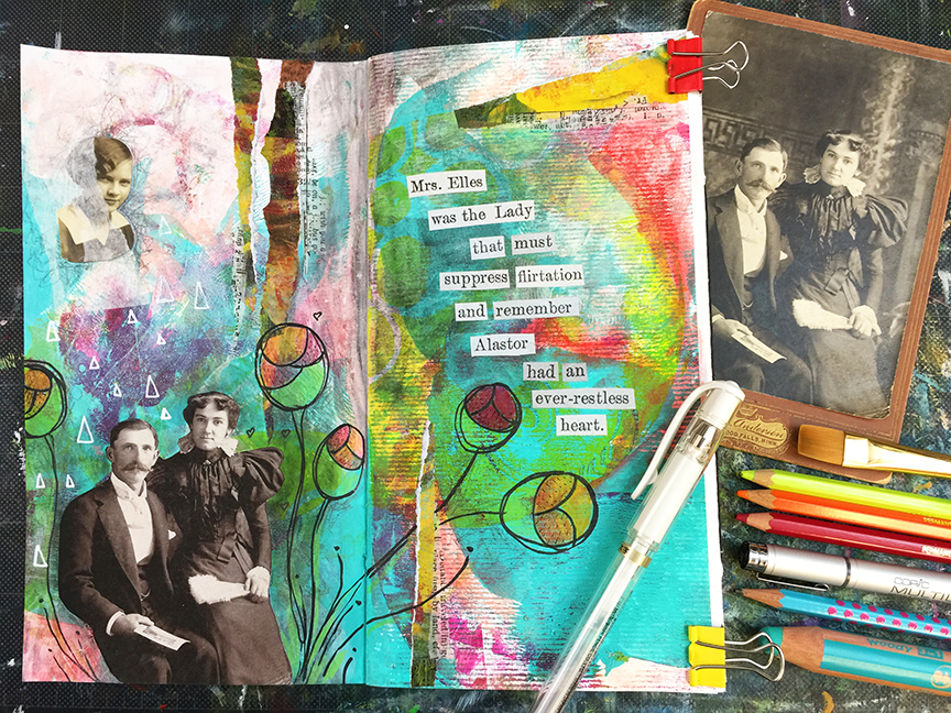 Art Journal Page by Tori Weyers